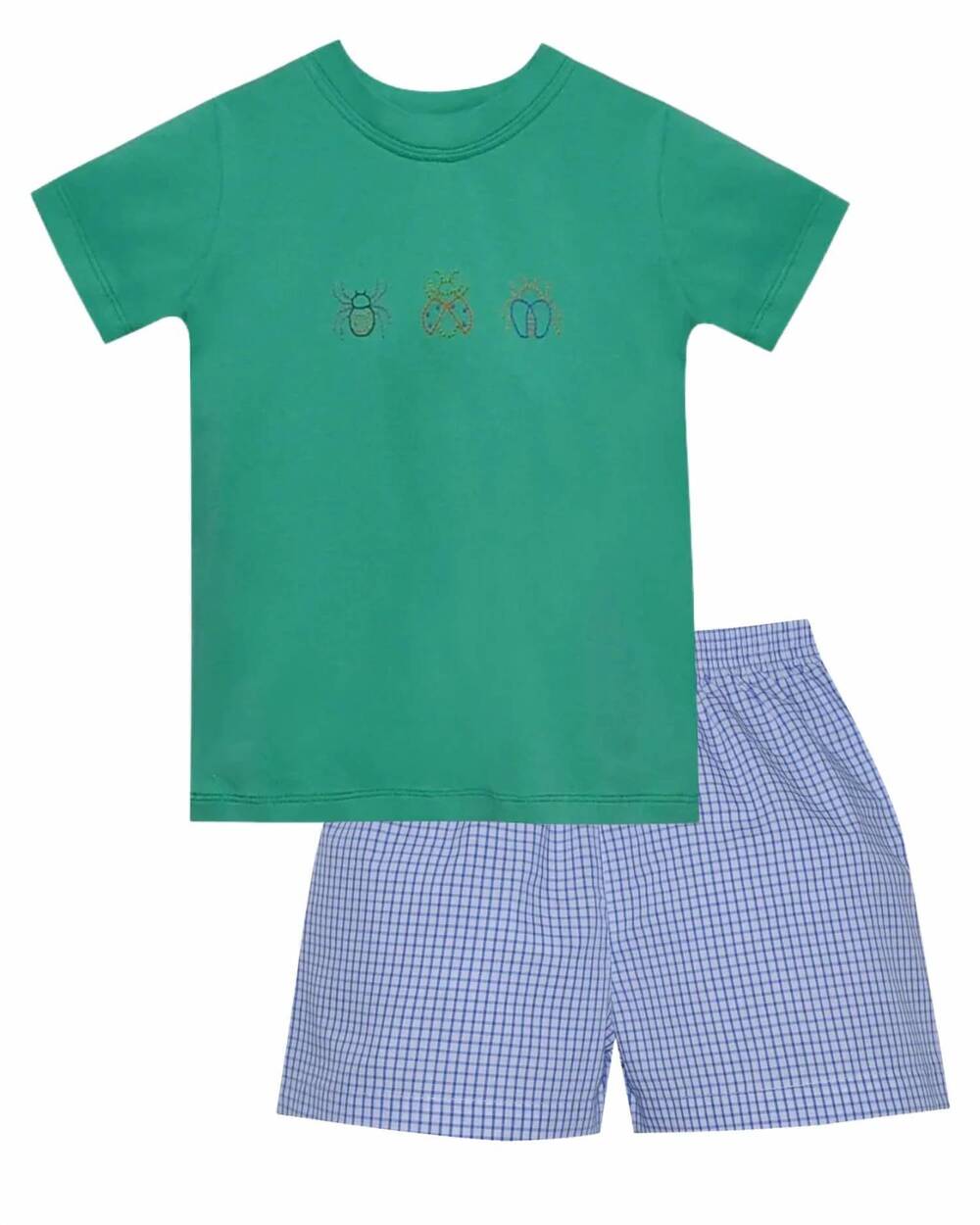 NEW REMEMBER NGUYEN kid's little critters short set in green
